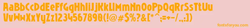 NIOBRG   Font – Orange Fonts on Pink Background