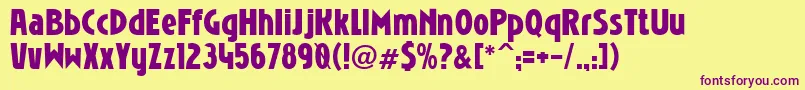 NIOBRG   Font – Purple Fonts on Yellow Background