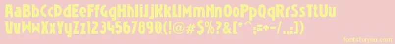 NIOBRG   Font – Yellow Fonts on Pink Background