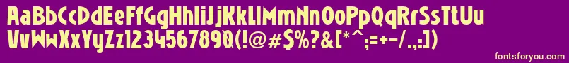 NIOBRG   Font – Yellow Fonts on Purple Background