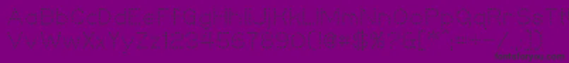 Fonte Niteclub – fontes pretas em um fundo violeta