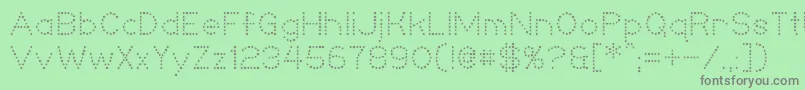 Niteclub Font – Gray Fonts on Green Background