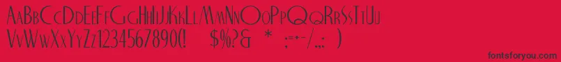 NITECLUB Font – Black Fonts on Red Background
