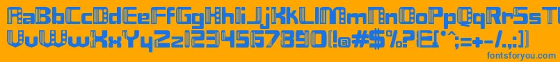 NIX      Font – Blue Fonts on Orange Background