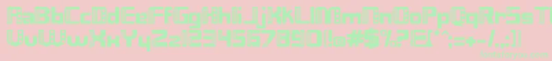 NIX      Font – Green Fonts on Pink Background