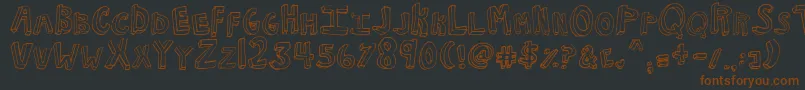 Шрифт NKOTB Fever – коричневые шрифты на чёрном фоне