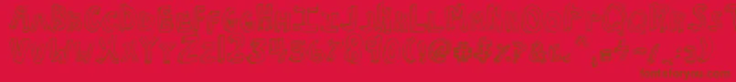NKOTB Fever Font – Brown Fonts on Red Background