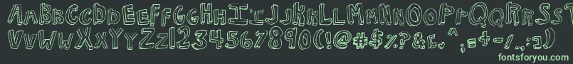 NKOTB Fever Font – Green Fonts on Black Background