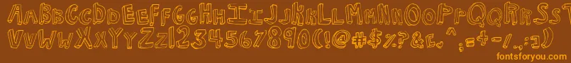 NKOTB Fever Font – Orange Fonts on Brown Background