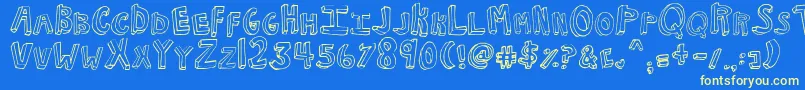 NKOTB Fever Font – Yellow Fonts on Blue Background