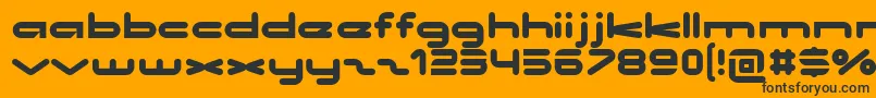 no clocks Font – Black Fonts on Orange Background