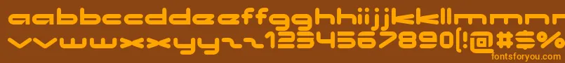 no clocks Font – Orange Fonts on Brown Background