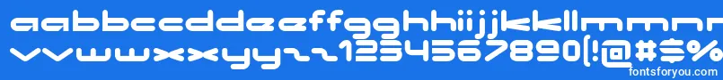 フォントno clocks – 青い背景に白い文字