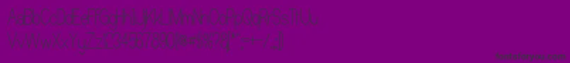 CastorgateUpright-Schriftart – Schwarze Schriften auf violettem Hintergrund