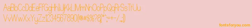 CastorgateUpright Font – Orange Fonts on Pink Background