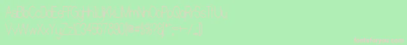 Шрифт CastorgateUpright – розовые шрифты на зелёном фоне