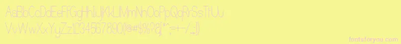 CastorgateUpright Font – Pink Fonts on Yellow Background