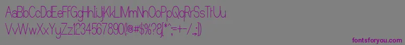 Шрифт CastorgateUpright – фиолетовые шрифты на сером фоне