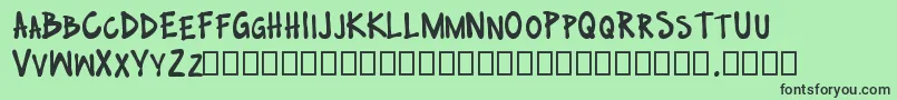no nazis Font – Black Fonts on Green Background