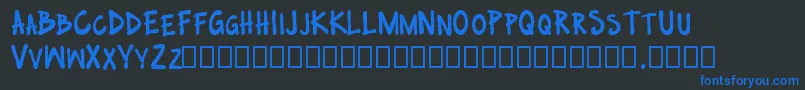 no nazis Font – Blue Fonts on Black Background