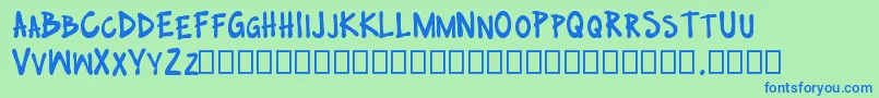 no nazis Font – Blue Fonts on Green Background