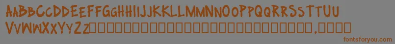 no nazis Font – Brown Fonts on Gray Background