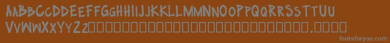 no nazis Font – Gray Fonts on Brown Background