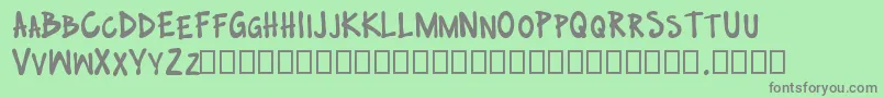 no nazis Font – Gray Fonts on Green Background