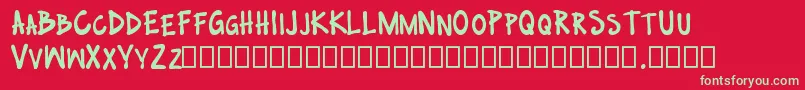 no nazis Font – Green Fonts on Red Background