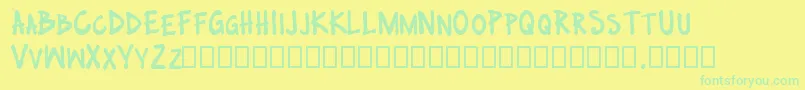 no nazis Font – Green Fonts on Yellow Background
