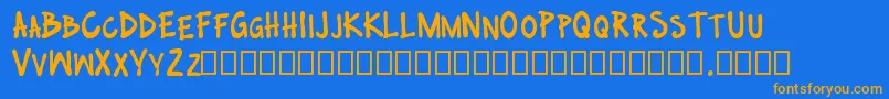 no nazis Font – Orange Fonts on Blue Background
