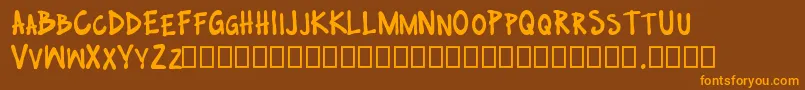 no nazis Font – Orange Fonts on Brown Background