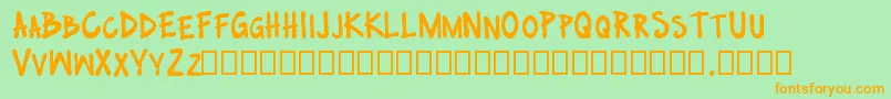 no nazis Font – Orange Fonts on Green Background
