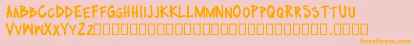 no nazis Font – Orange Fonts on Pink Background