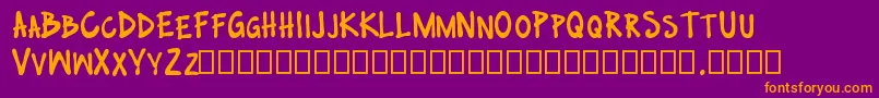 no nazis Font – Orange Fonts on Purple Background