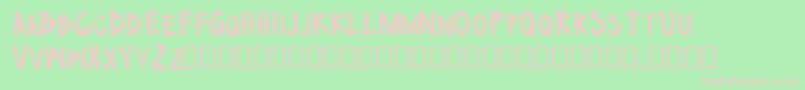 no nazis Font – Pink Fonts on Green Background
