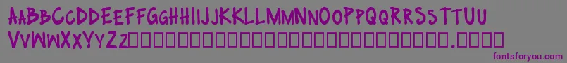 no nazis Font – Purple Fonts on Gray Background