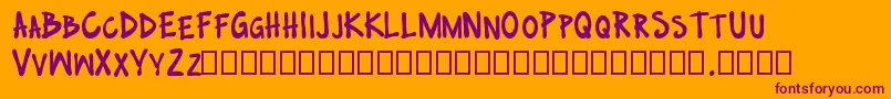 no nazis Font – Purple Fonts on Orange Background