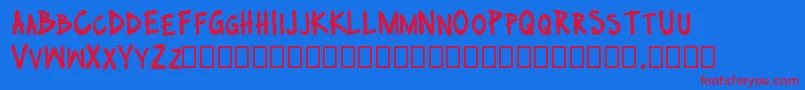 no nazis Font – Red Fonts on Blue Background
