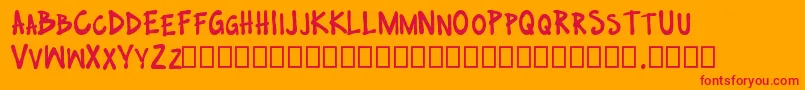 no nazis Font – Red Fonts on Orange Background
