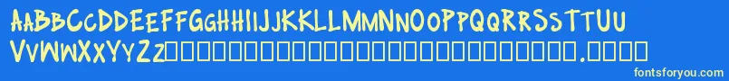 no nazis Font – Yellow Fonts on Blue Background