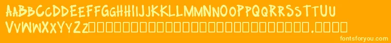 no nazis Font – Yellow Fonts on Orange Background