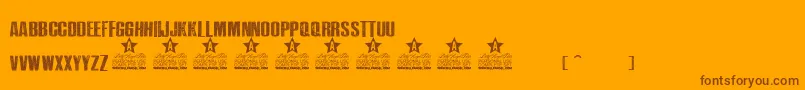 NO STRESS PERSONAL USE Font – Brown Fonts on Orange Background