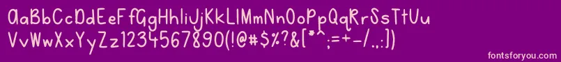 NoahandNicole Font – Pink Fonts on Purple Background