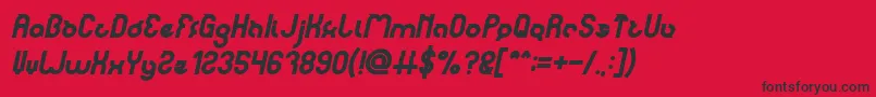 Fonte noakatz Bold Italic – fontes pretas em um fundo vermelho