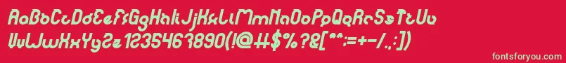 fuente noakatz Bold Italic – Fuentes Verdes Sobre Fondo Rojo