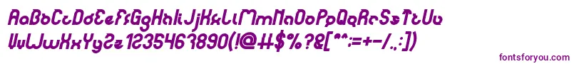 noakatz Bold Italic-fontti – violetit fontit valkoisella taustalla