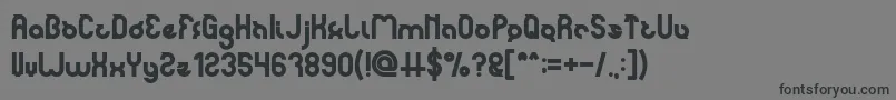 フォントnoakatz Bold – 黒い文字の灰色の背景