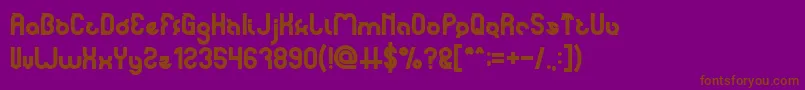 Fonte noakatz Bold – fontes marrons em um fundo roxo