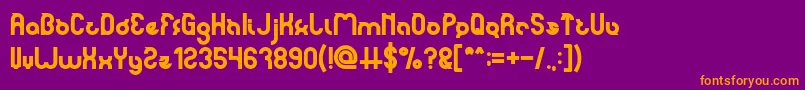 Czcionka noakatz Bold – pomarańczowe czcionki na fioletowym tle
